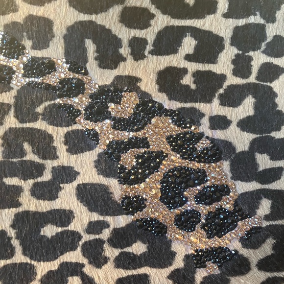 Coach Rogue 30 Leopard Print Haircalf with Rhinestones OOAK - Picture 5 of 14
